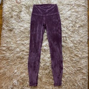 Velour lululemon leggings